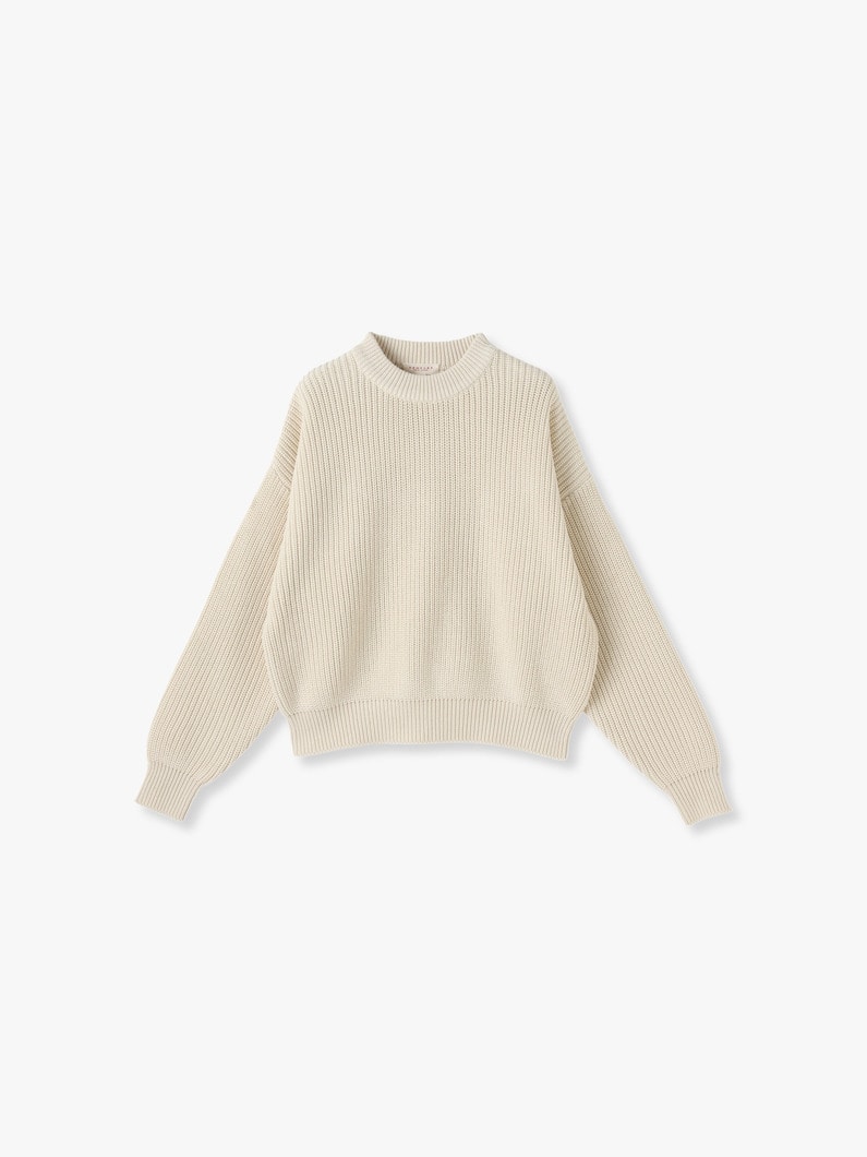 Konan Cotton Knit Pullover 詳細画像 ivory