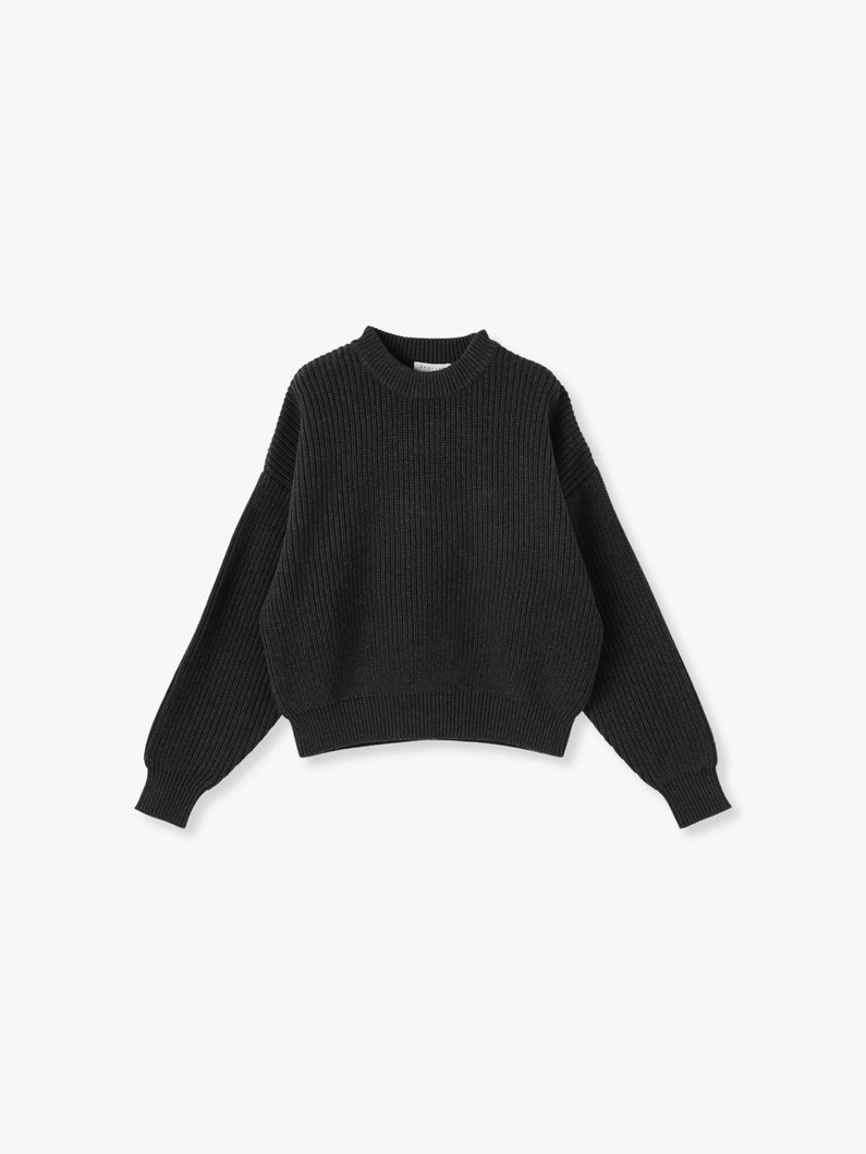 Konan Cotton Knit Pullover 詳細画像 charcoal gray 3