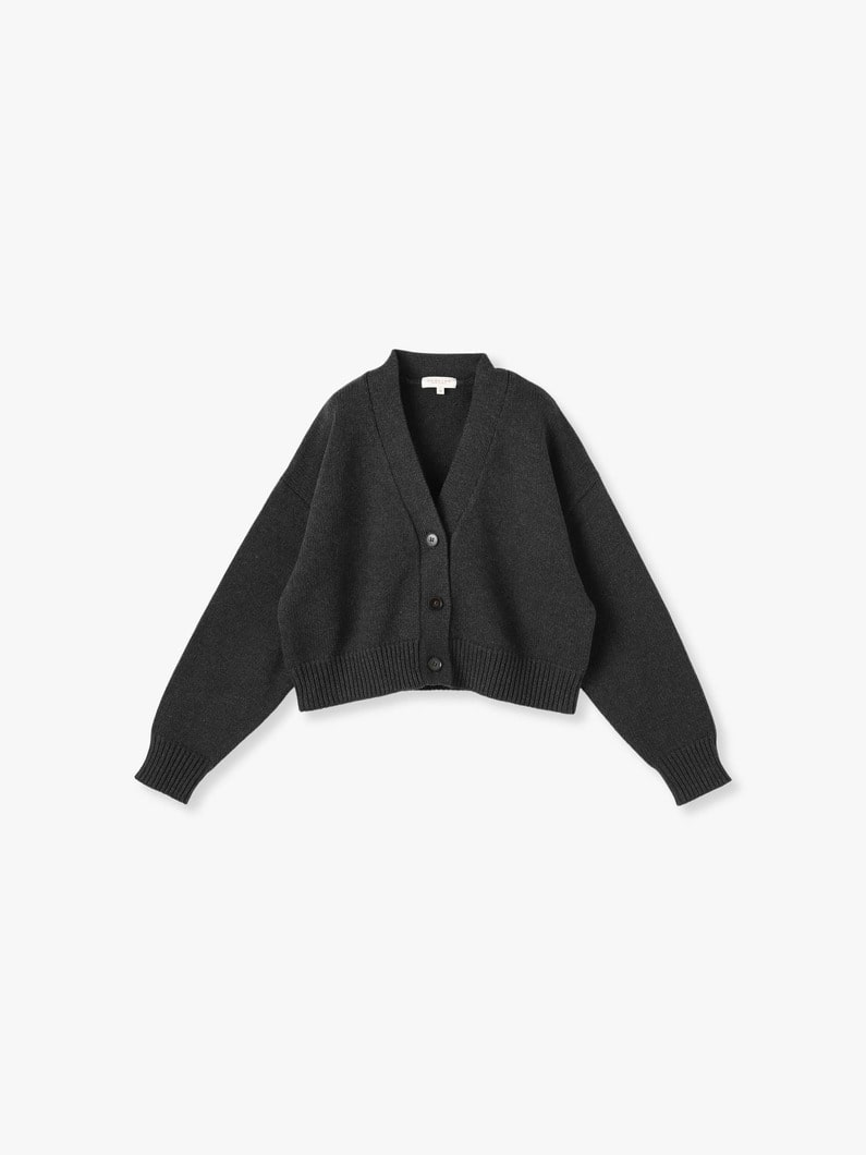 Tora Cotton Short Cardigan 詳細画像 charcoal gray 2