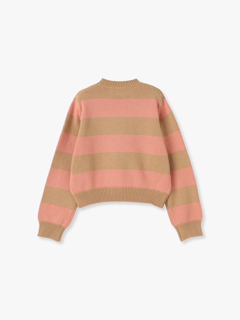 Raiden Striped Knit Pullover 詳細画像 beige 1