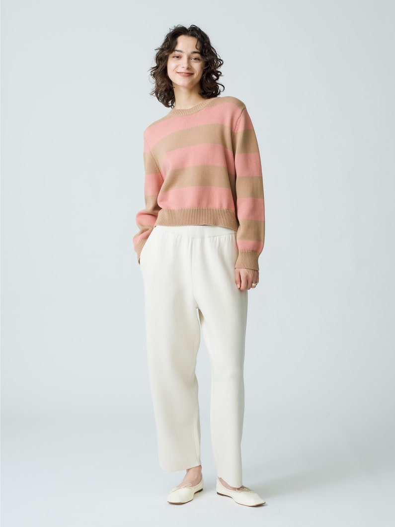 Raiden Striped Knit Pullover 詳細画像 pink 2