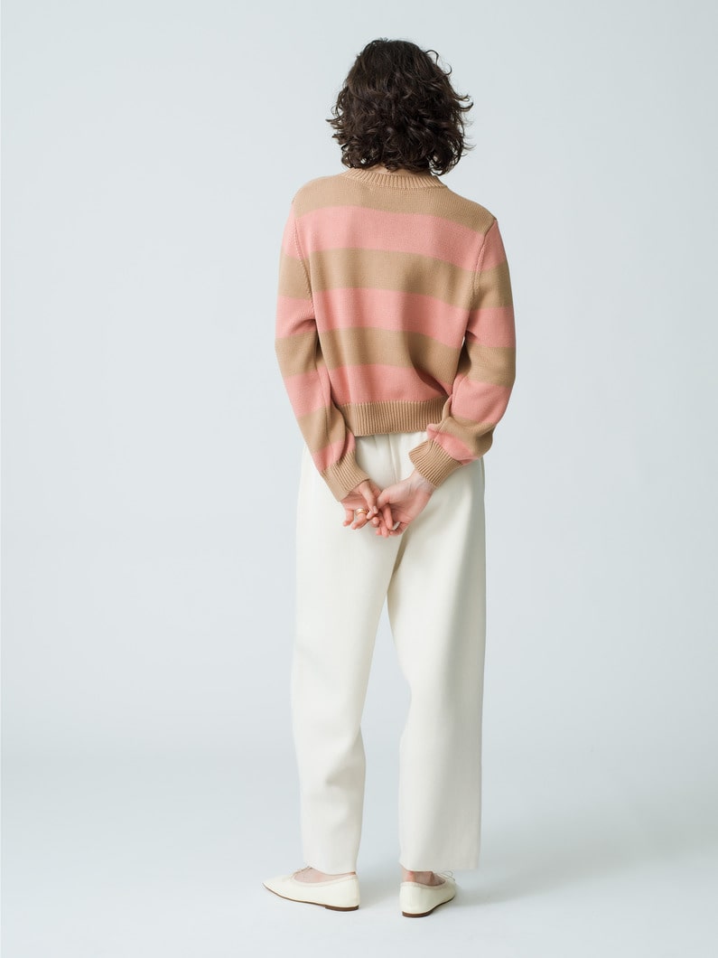 Raiden Striped Knit Pullover 詳細画像 pink 4