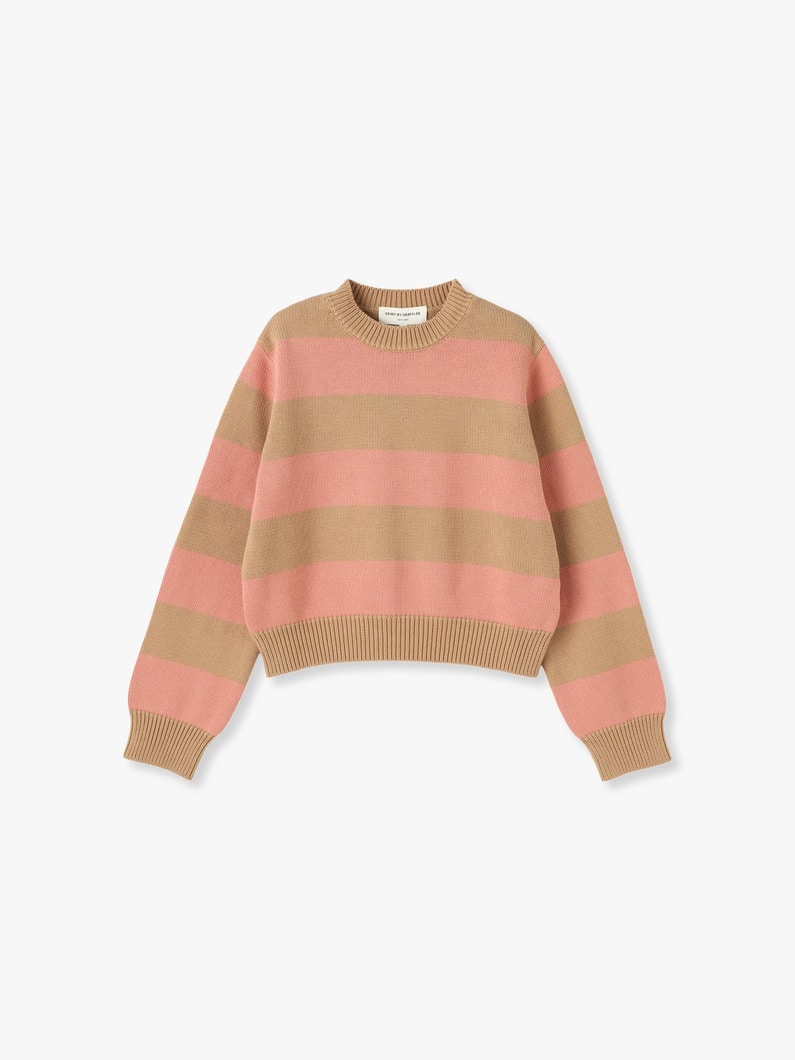 Raiden Striped Knit Pullover 詳細画像 pink 5