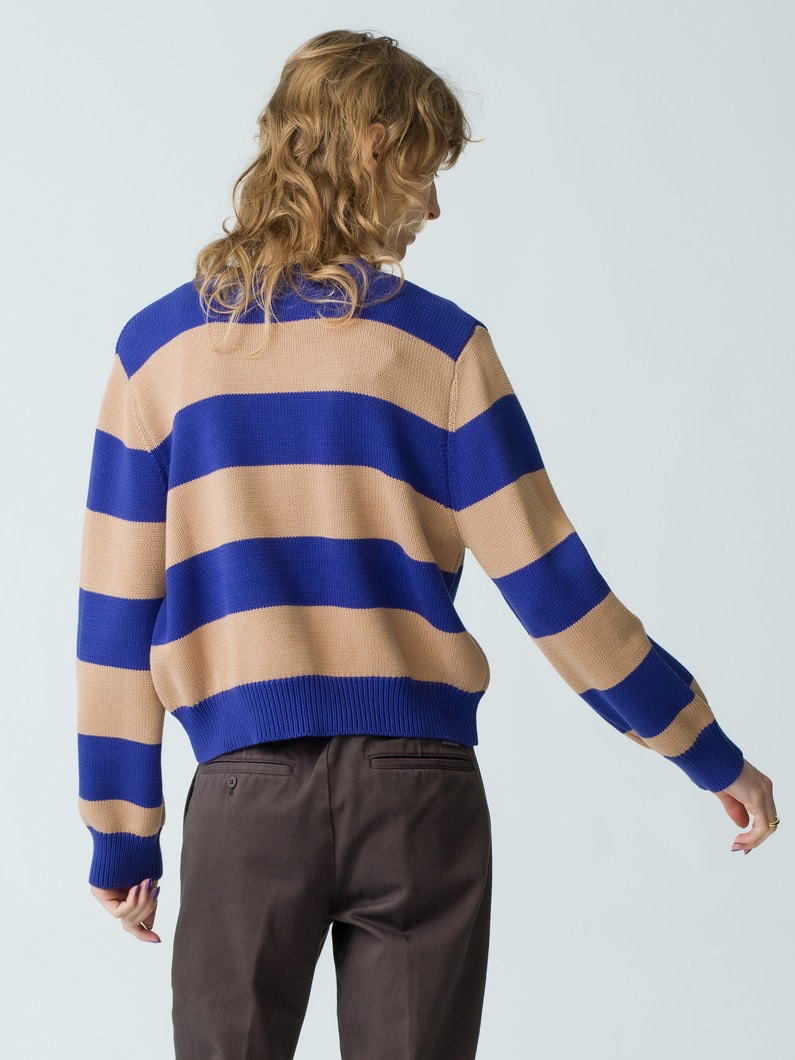 Raiden Striped Knit Pullover 詳細画像 beige 3