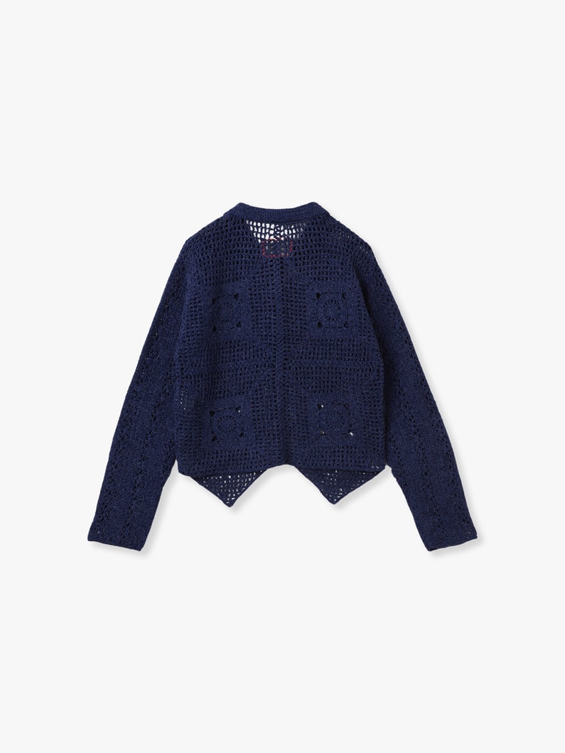 Crochet Cardigan 詳細画像 navy 1