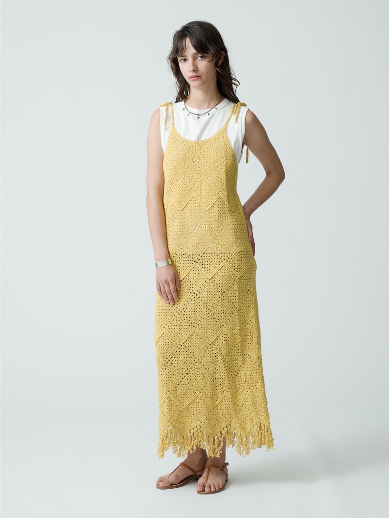 Motif Crochet Dress 詳細画像 yellow