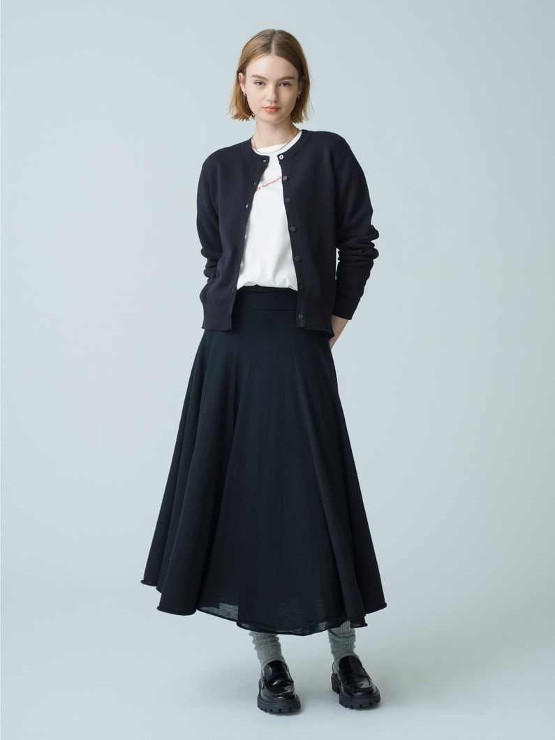 Cotton Smooth Cardigan 詳細画像 black 2