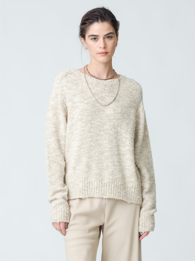 Mix Yarn Knit Pullover 詳細画像 beige 1