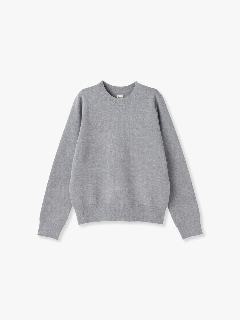 Wool Smooth Crew Neck Pullover 詳細画像 gray 2