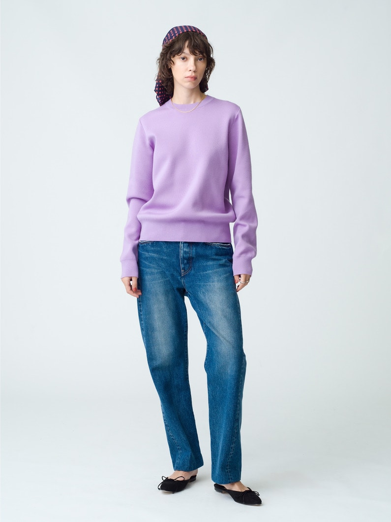 Wool Smooth Crew Neck Pullover 詳細画像 lavender 2