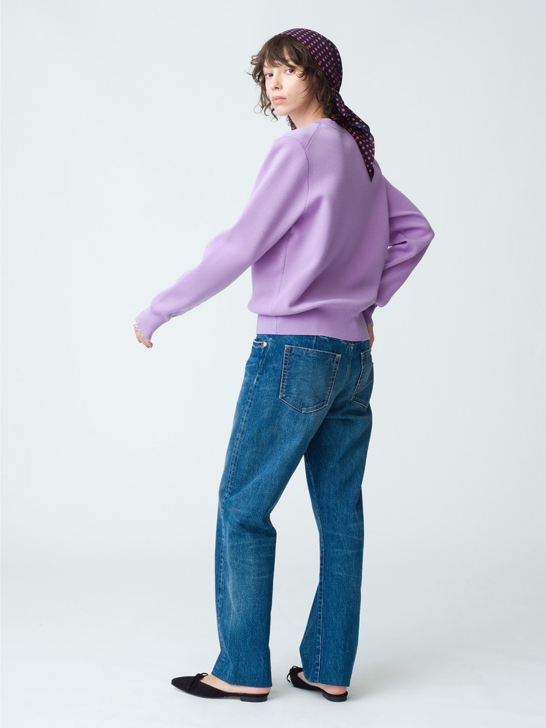 Wool Smooth Crew Neck Pullover 詳細画像 lavender 3