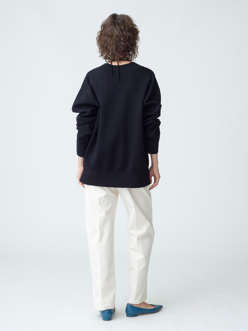 Wool Smooth V Neck Pullover 詳細画像 black 3