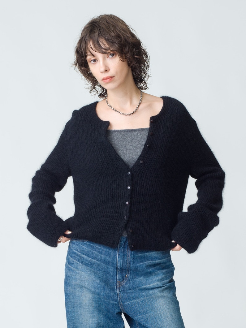 Suri Alpaca Cardigan 詳細画像 black 1