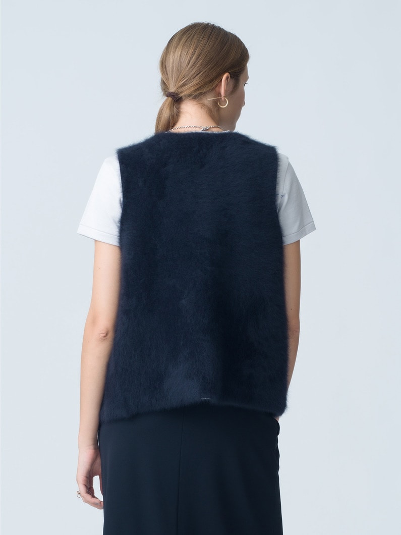 Fox Cashmere Vest 詳細画像 black 2