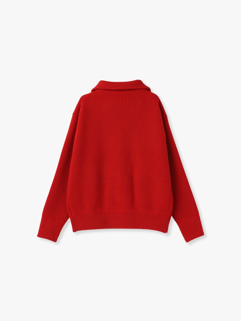 Half Zip Knit Pullover 詳細画像 red 1