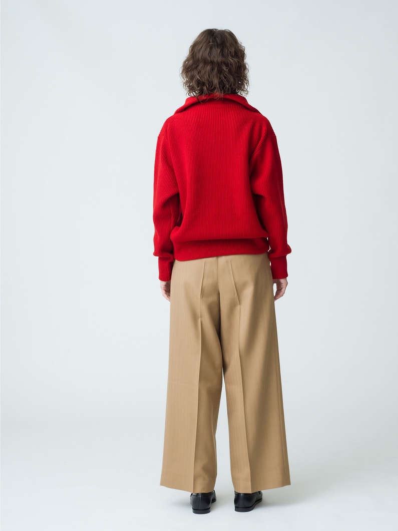 Half Zip Knit Pullover 詳細画像 red 3