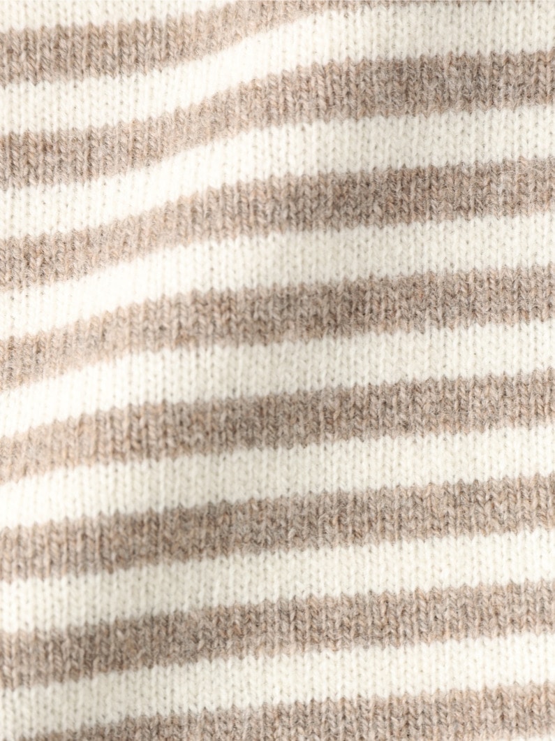 Apis Striped Knit Pullover 詳細画像 light brown 3