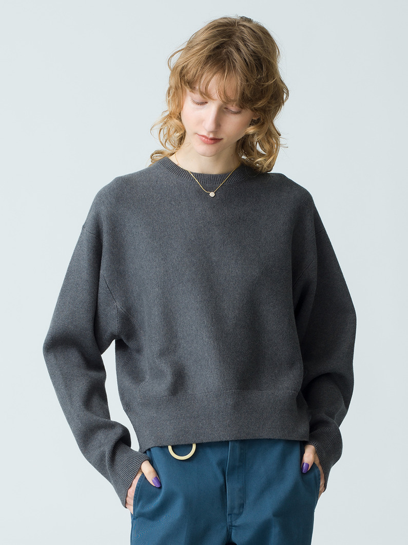 Cotton Cashmere Pullover 詳細画像 charcoal gray 1