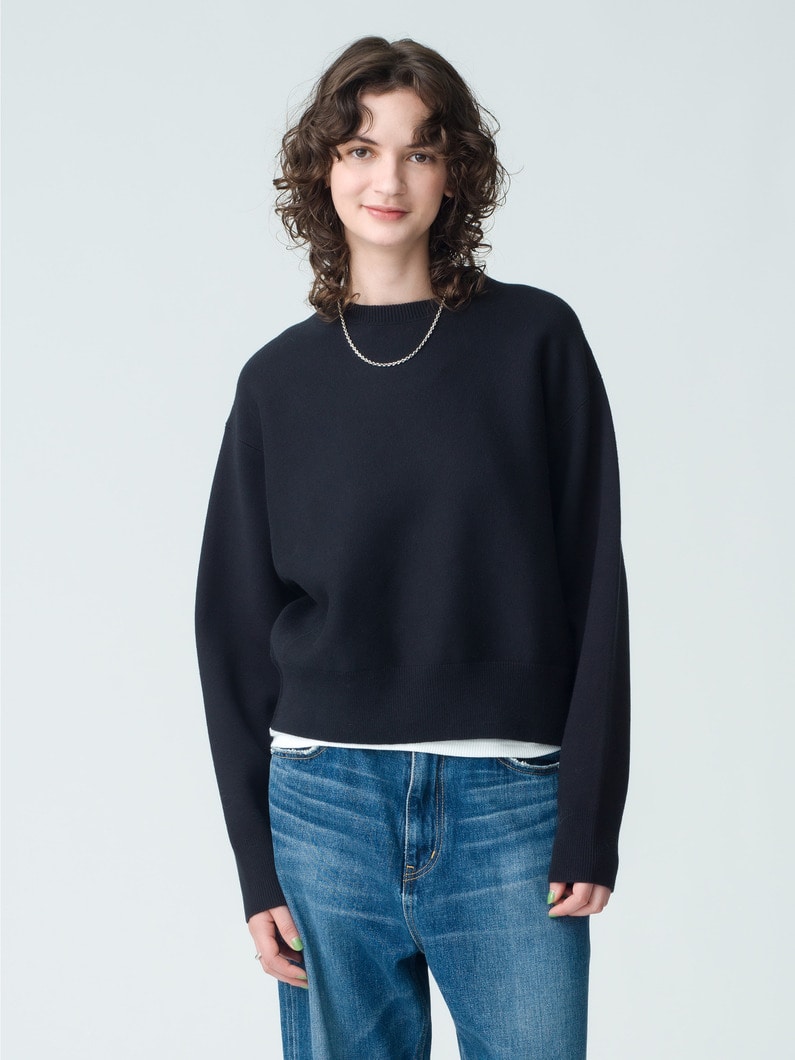 Cotton Cashmere Pullover | ニット 詳細画像 black