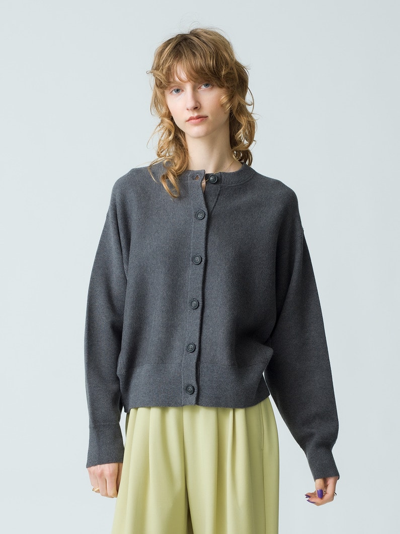 Cotton Cashmere Cardigan 詳細画像 charcoal gray