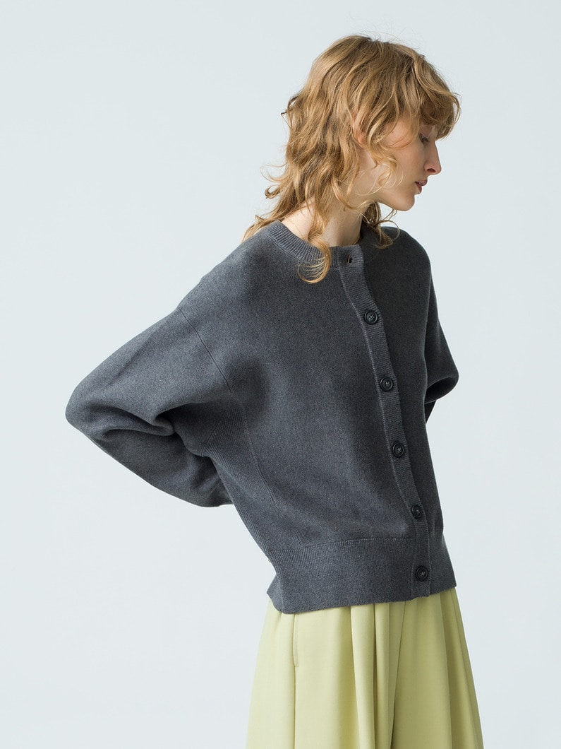 Cotton Cashmere Cardigan 詳細画像 charcoal gray 2