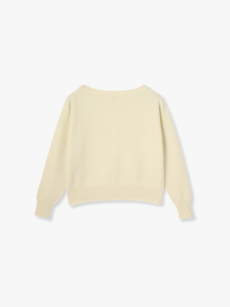 Wool Cashmere Boat Neck Pullover 詳細画像 ivory 1