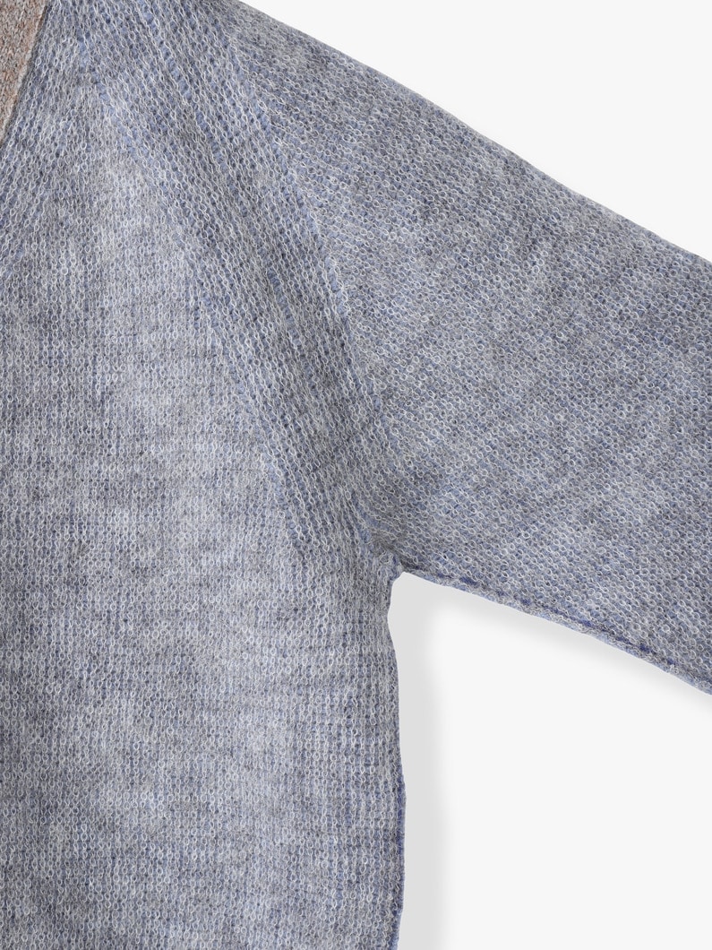 Color Block Mohair Cardigan 詳細画像 blue 2