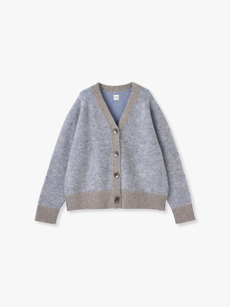 Color Block Mohair Cardigan 詳細画像 blue 1