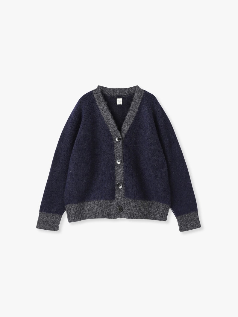 Color Block Mohair Cardigan 詳細画像 navy 3