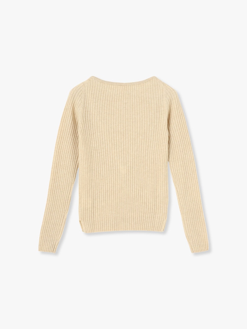 Cashmere Rib Knit Pullover 詳細画像 beige 1