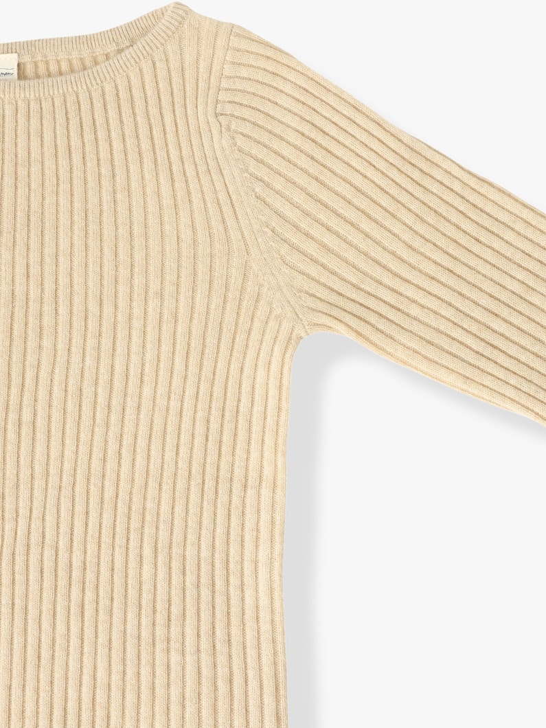 Cashmere Rib Knit Pullover 詳細画像 beige 2