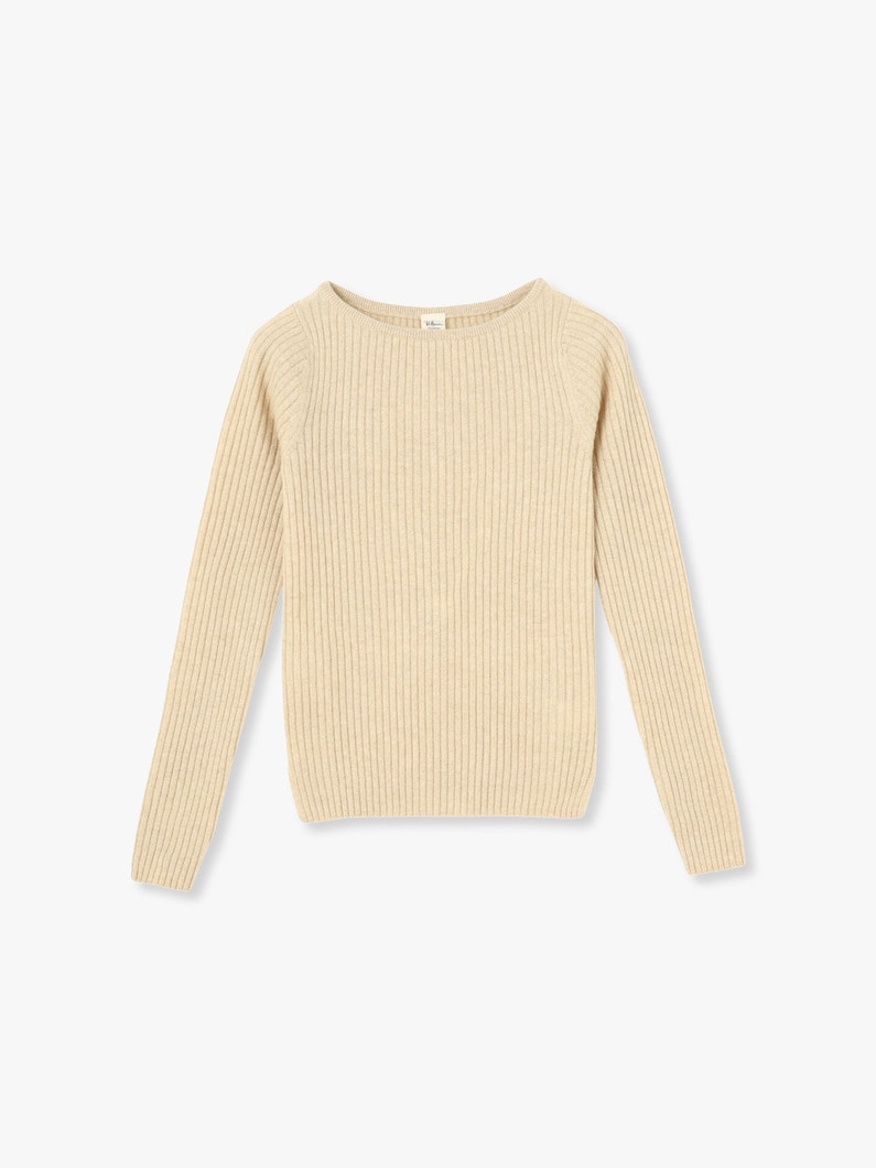 Cashmere Rib Knit Pullover 詳細画像 beige 4