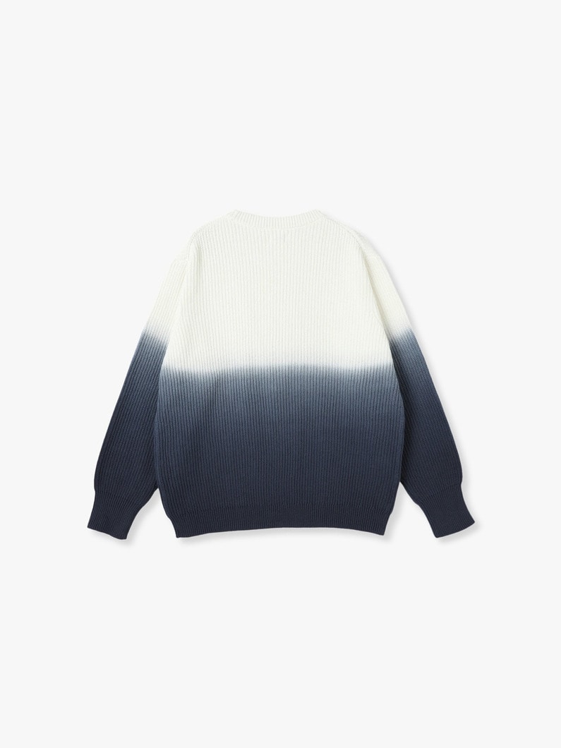 Dip Dyed Cotton Knit Pullover 詳細画像 navy 1