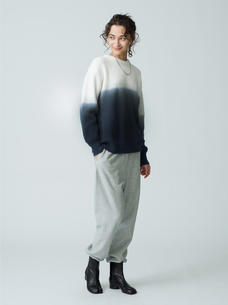 Dip Dyed Cotton Knit Pullover 詳細画像 navy 6