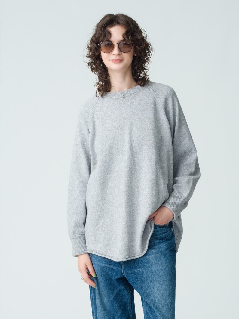 Round Hem Pullover 詳細画像 gray 1