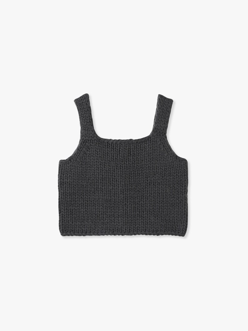 Hand Knit Camisole Top 詳細画像 charcoal gray 1