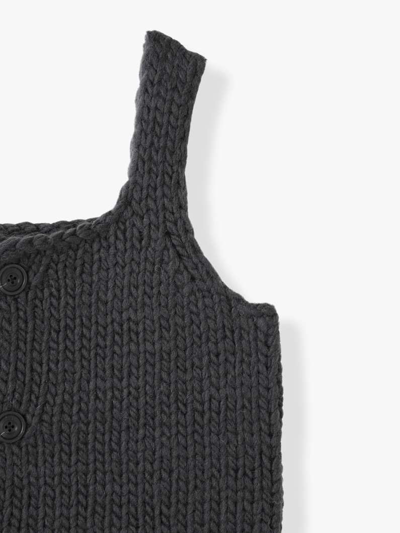 Hand Knit Camisole Top 詳細画像 charcoal gray 2