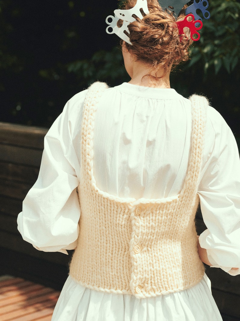 Hand Knit Camisole Top 詳細画像 ivory