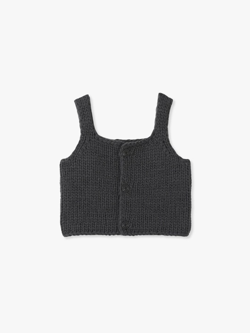 Hand Knit Camisole Top 詳細画像 charcoal gray 7