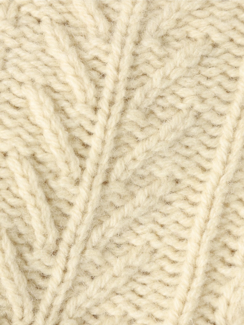 Pom Pom Cable Knit Cardigan 詳細画像 ivory 3