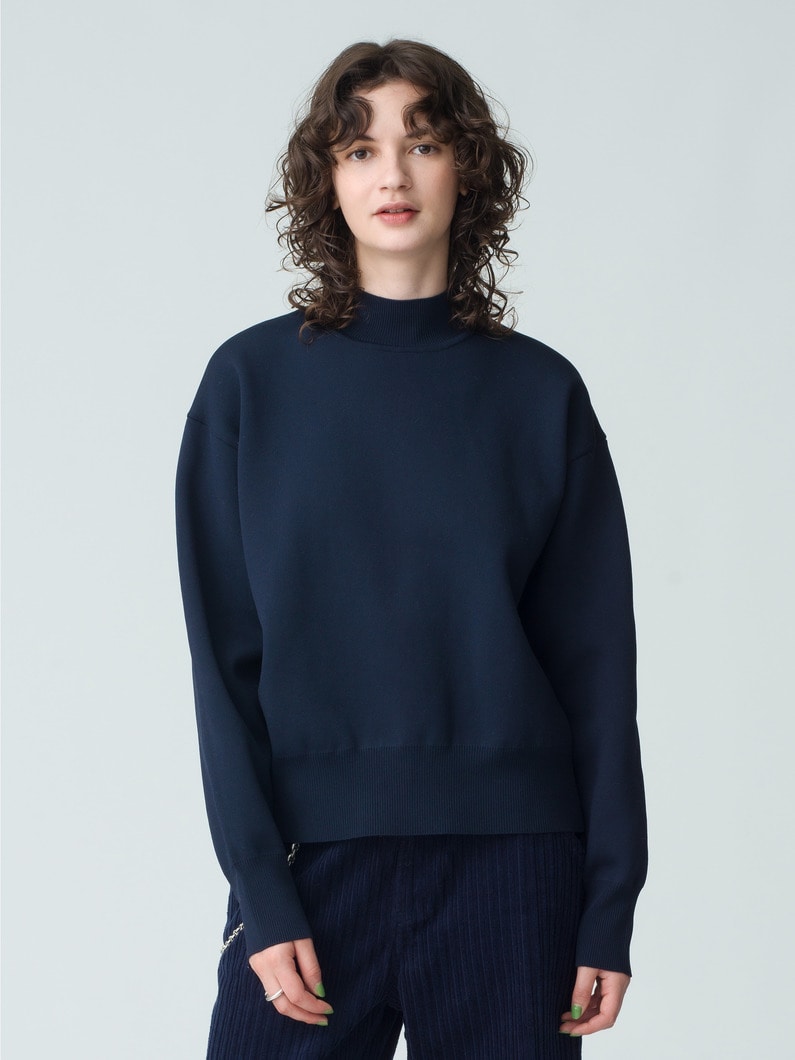 Doubleface High Neck Pullover | ニット 詳細画像 navy 1