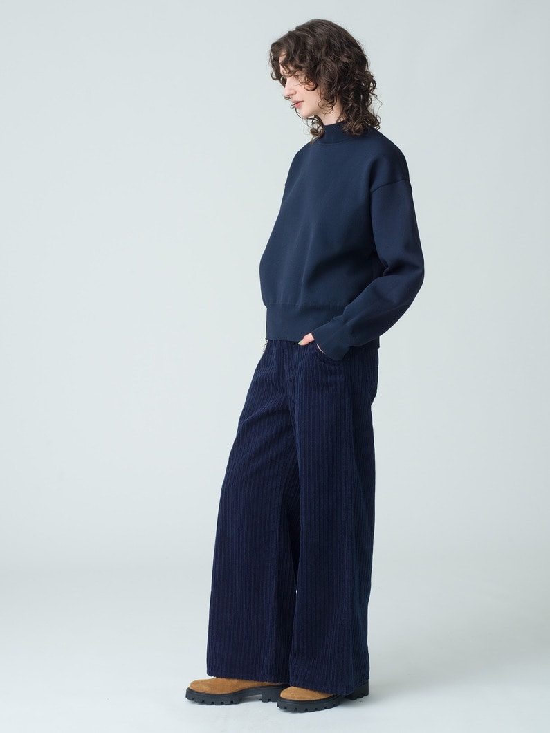 Doubleface High Neck Pullover | ニット 詳細画像 navy 3