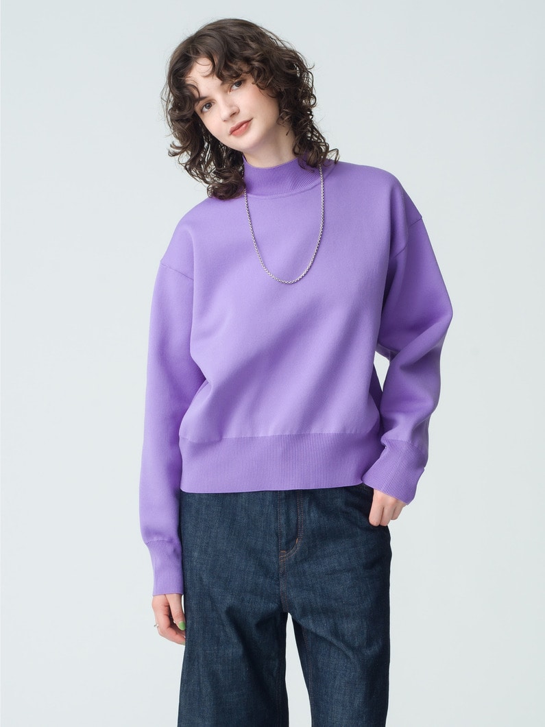 Doubleface High Neck Pullover | ニット 詳細画像 purple