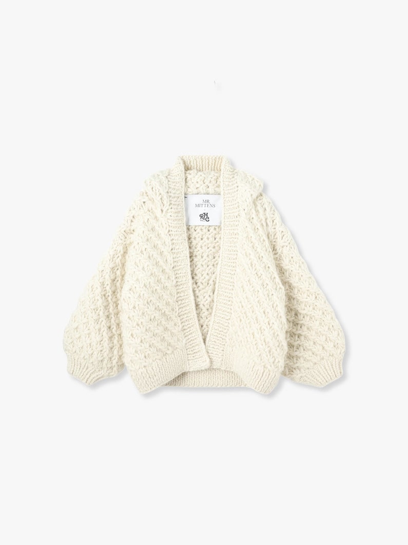 Cropped Daisy Bomber Knit Cardigan 詳細画像 ivory 5