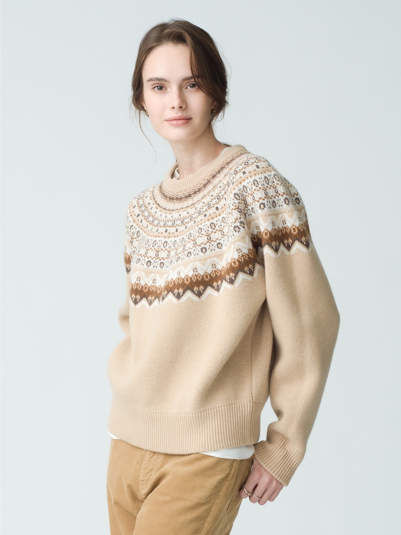 Nordic Knit Pullover (women) 詳細画像 beige 2