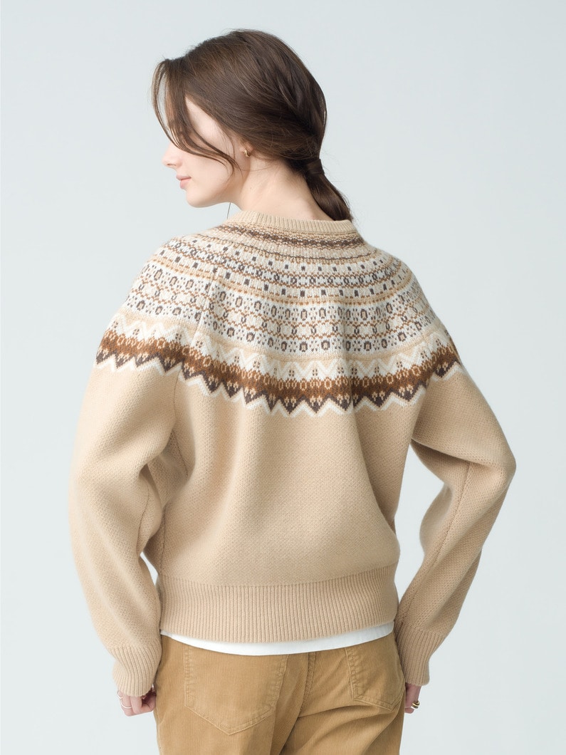 Nordic Knit Pullover (women) 詳細画像 beige 3