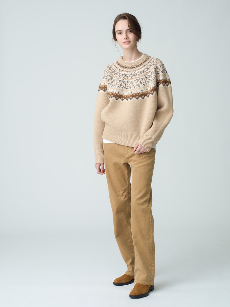 Nordic Knit Pullover (women) 詳細画像 beige 4