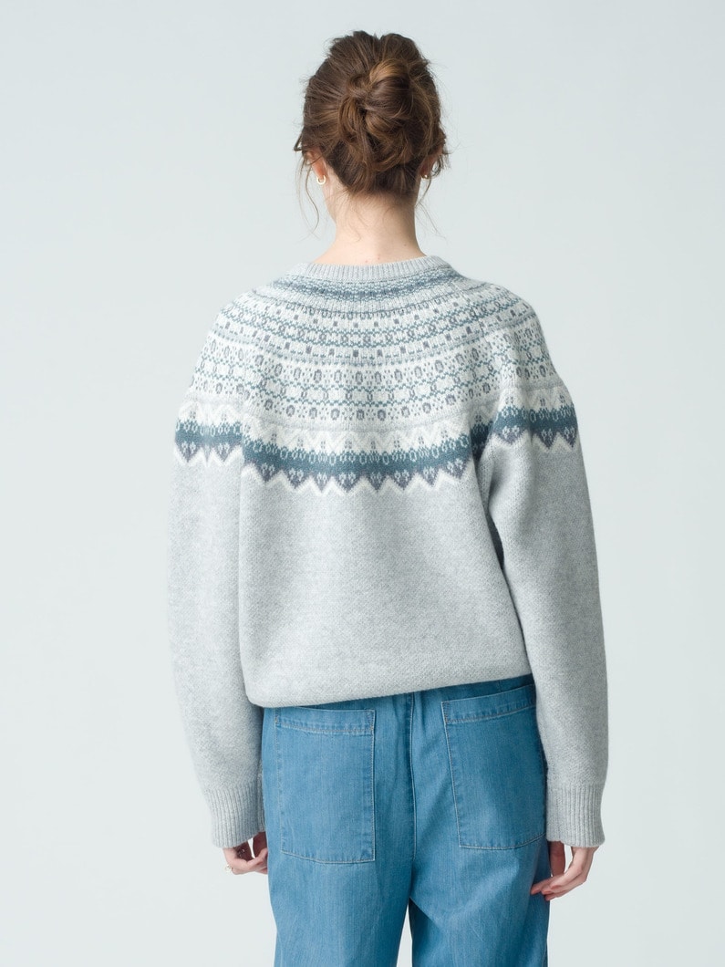 Nordic Knit Pullover (women) 詳細画像 gray 4