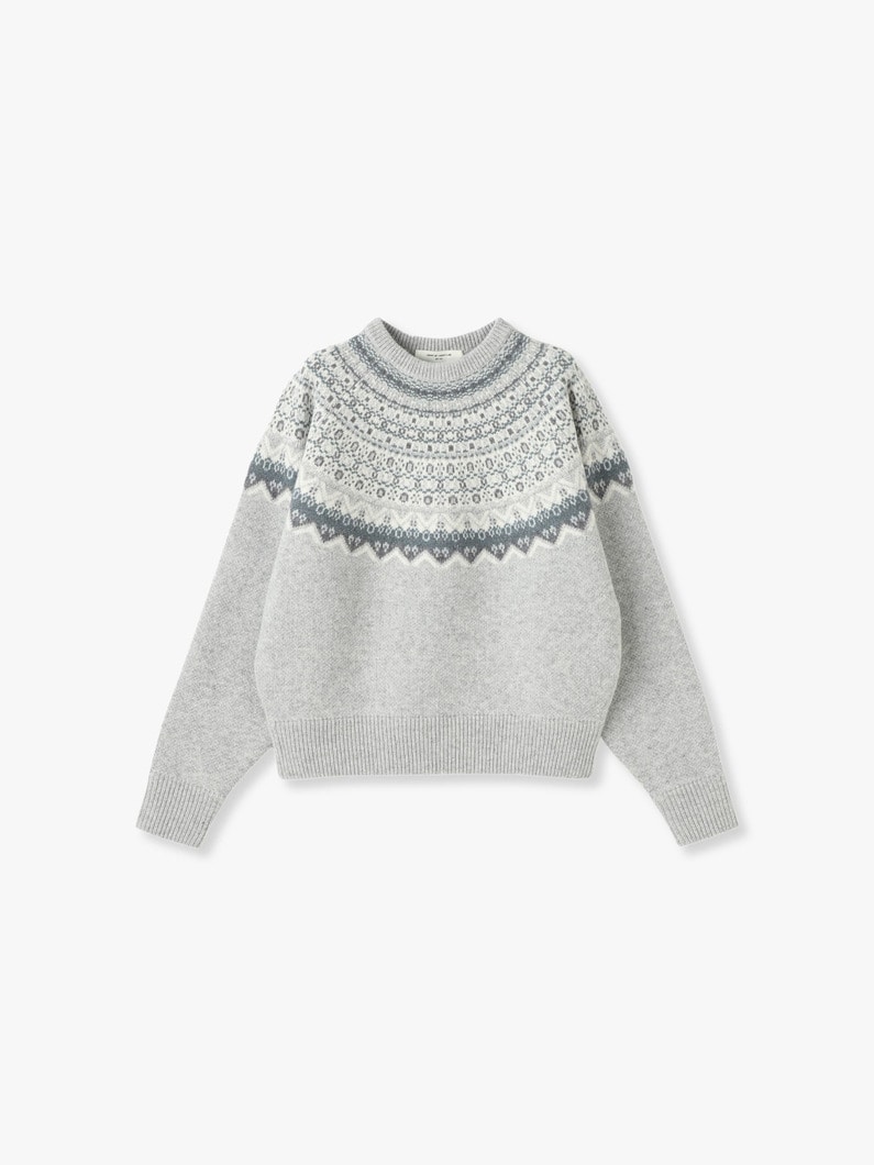 Nordic Knit Pullover (women) 詳細画像 gray 5