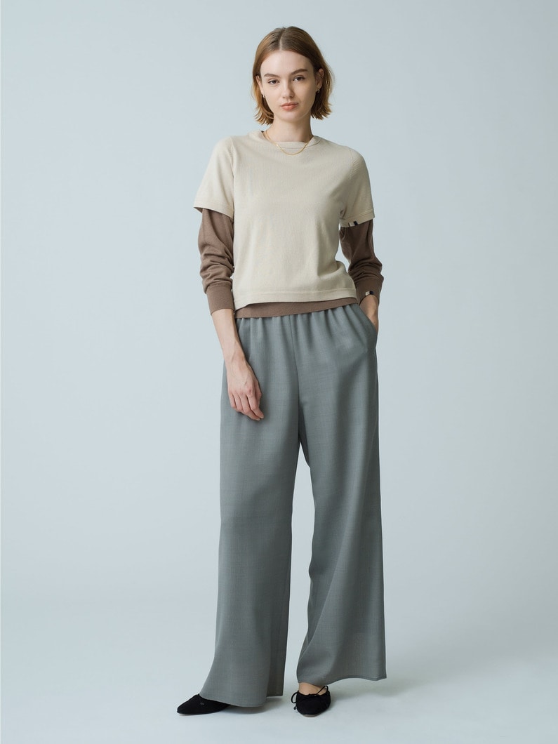 Tina Cotton Cashmere Tee 詳細画像 off white 3